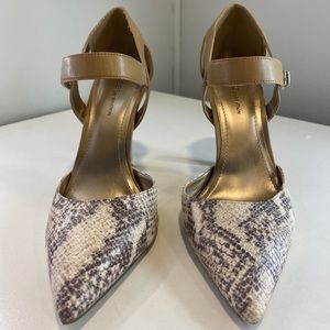 BCBG Generation Nude Snake Skin Pumps